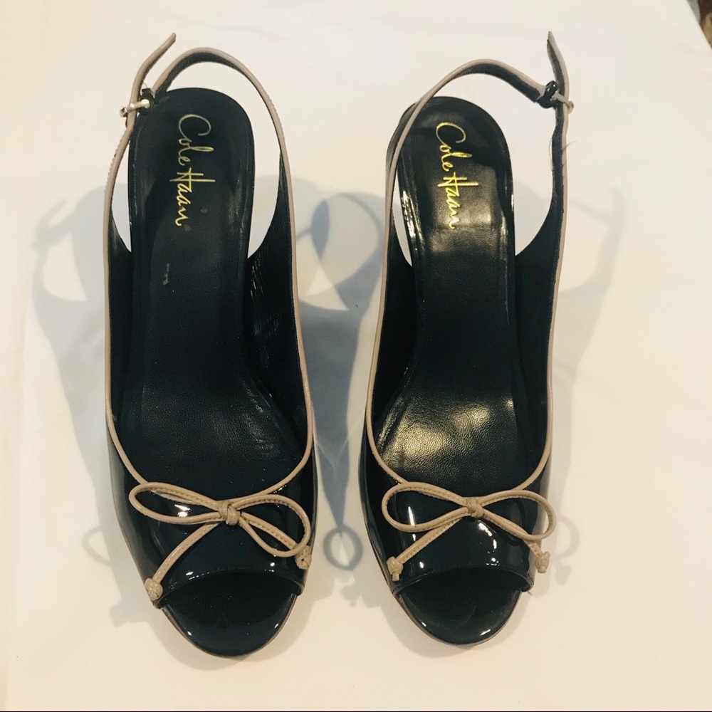 NWT Cole Haan Nike Air sz 9B black open toe heels